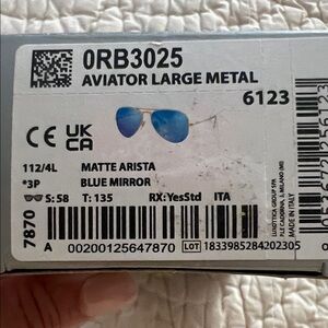 Ray-Ban Aviator Large Metal Sunglasses - Blue Mirror